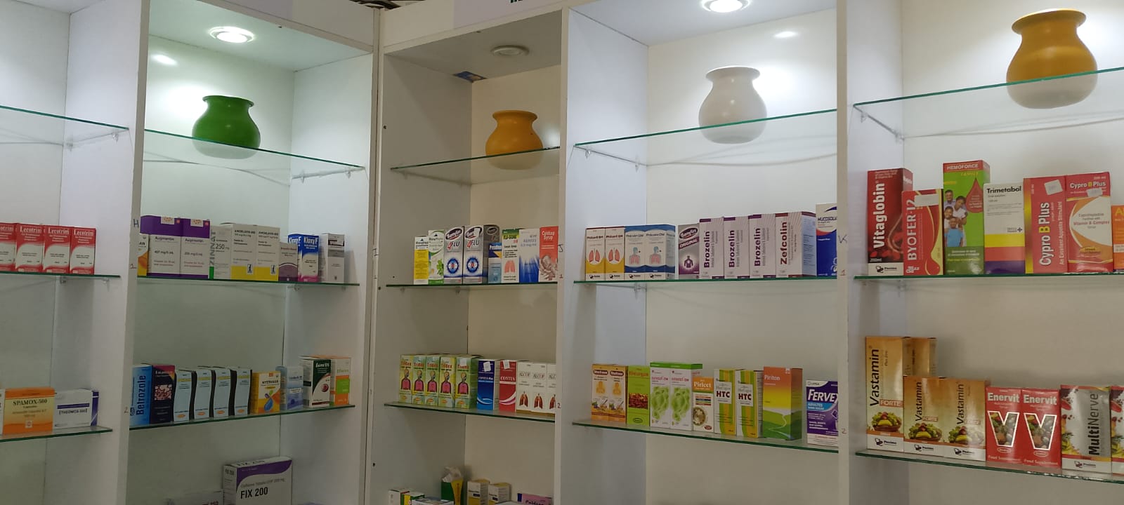 Modern pharmacy laboratory interior